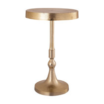 Narrow brass deals side table